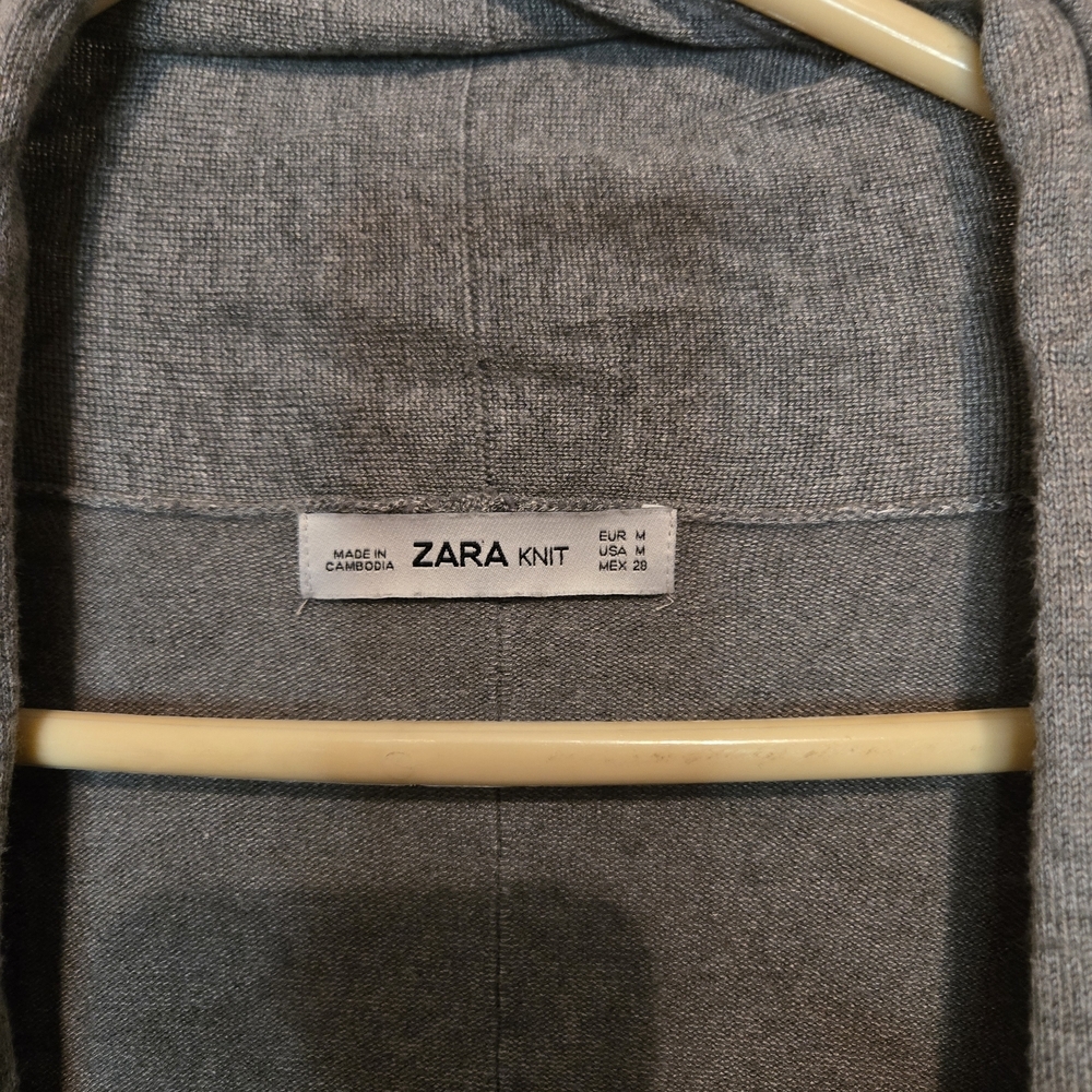 Zara Women's Gray Cardigan Sweater - Picture 2 of 4